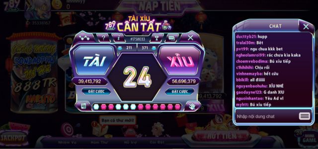 Trò chơi tài xỉu tại cổng game 789 club 
