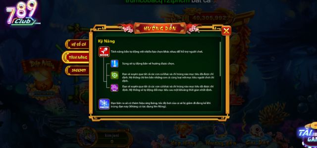 Tận dụng số lượng đạn và kỹ năng game cung cấp để bắn cá
