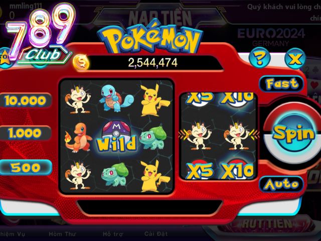 Nổ hũ Pokemon với nhiều tính năng
